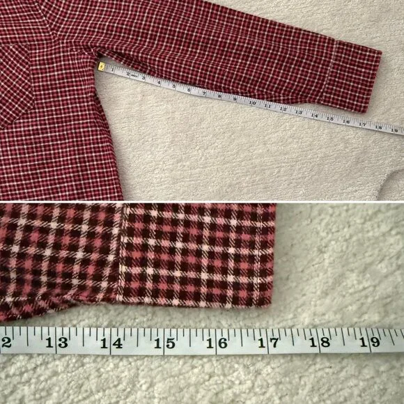 J Crew Red Plaid Shirt Womens Size 6 Flannel Button Down Classic Fit NWT Casual - Picture 10 of 10